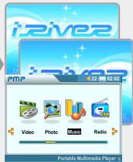 IRIVER PMP-100 - Charge à l'aide de l'adaptateur CA - 6