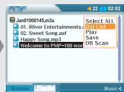 IRIVER PMP-100 - Utilisation de playlists - 7
