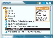 IRIVER PMP-100 - Retirer des fichiers des Playlists - 4