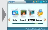 IRIVER PMP-100 - Fonctionnement du menu Setup - 2