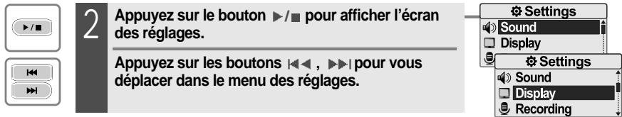 IRIVER T30 - Accès au menu des réglages - 2