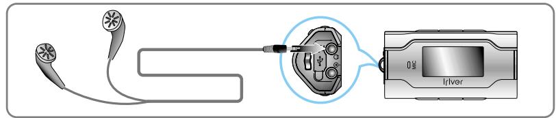 IRIVER T30 - Branchement des écouteurs - 1