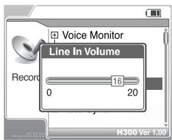 IRIVER H300 - Line In Volume - 2