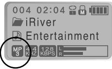 IRIVER IMP-700 - Les formats des fichiers apparaissent comme suit - 6