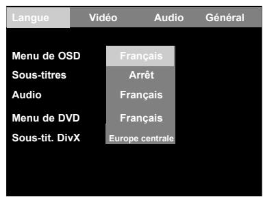 DUAL DVD 800.3 - Indications pour le déplacement dans le menu - 2