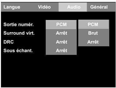 DUAL DVD 800.3 - Réglages audio - 1