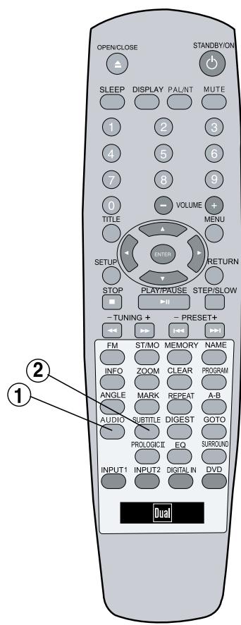 DUAL HCS 420 - Changement de la langue audio/ du sous-titrage - 1