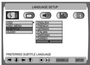 DUAL HCS 420 - Sélection de la langue du sous-titrage - 7