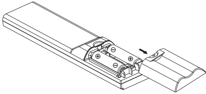 DUAL HCS 455 - Insertion des piles dans la télécommande - 1