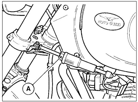 MOTO GUZZI CALIFORNIA EV - Brake pedal for left front brake and rear brake («A» in fig. 16) - 7