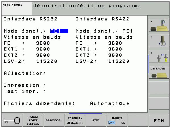 HEIDENHAIN ITNC 530 - Émission de dialogues et paramètres q avec FN15: PRINT „paramètres q - 1