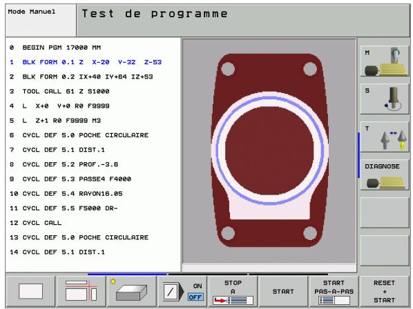 HEIDENHAIN ITNC 530 - Test de programme - 1