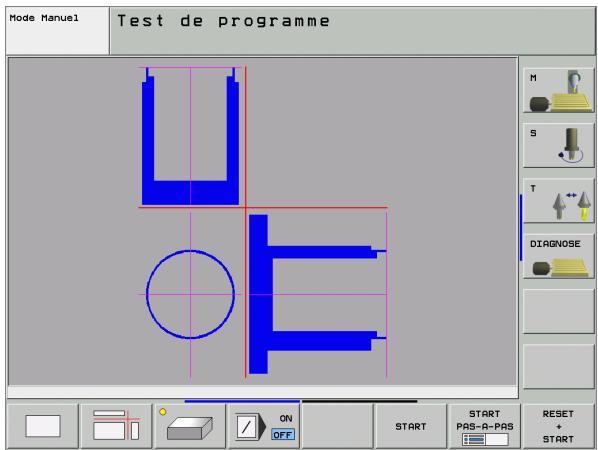 HEIDENHAIN ITNC 530 - Coordonnées de la ligne transversale - 1