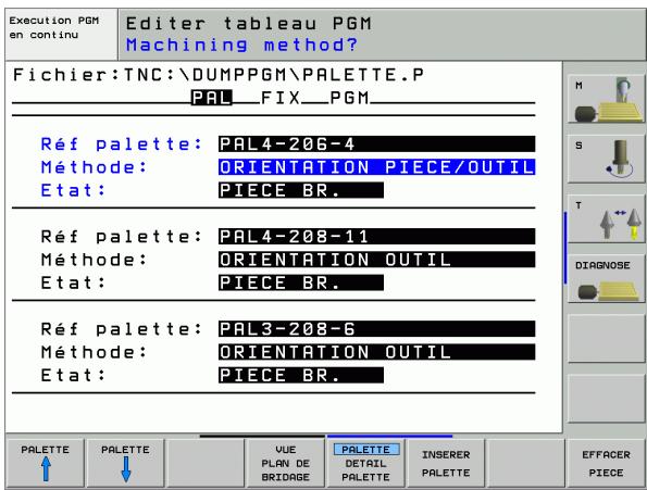 HEIDENHAIN ITNC 530 - Réglage d'un fichier de palettes avec formulaire d'introduction - 2