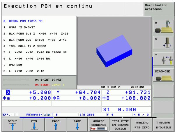 HEIDENHAIN ITNC 530 - Exécution de programme en continu et exécution de programme pas à pas - 1