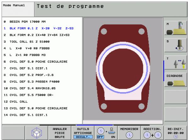 HEIDENHAIN ITNC 530 - Sélectionner la fonction chronomètre - 2