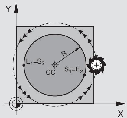 HEIDENHAIN ITNC 530 - Angle au centre CCA et rayon r de l'arc de cercle - 1