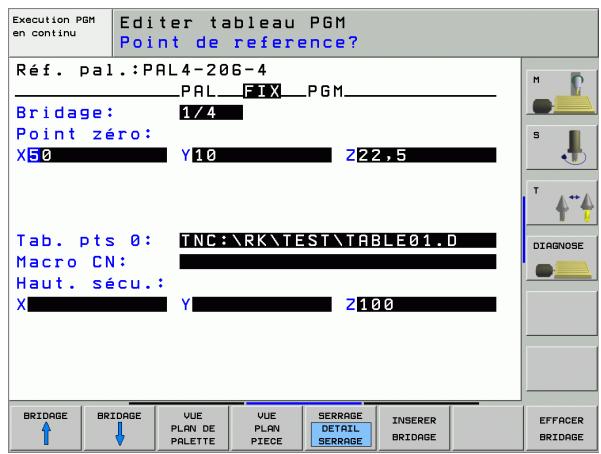 HEIDENHAIN ITNC 530 - Réglage des détails dans le plan de bridage - 3