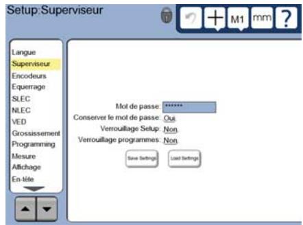 HEIDENHAIN ND 1300 - Saisir le mot de passe du superviseur - 1
