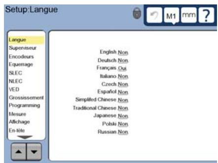 HEIDENHAIN ND 1300 - Affiche le menu setup - 2