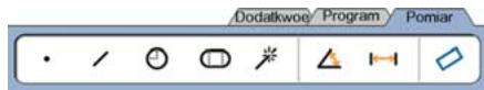 HEIDENHAIN ND 1300 - Okreslenie typu elementu konturu Suwak POMIAR a nastepnie symbol pomiaru nacisnac, aby wybrać typ elementu, kóry ma byc definiowany. - 1