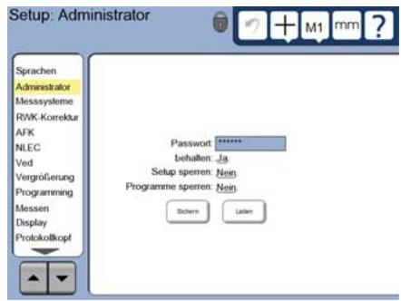 HEIDENHAIN ND 1300 - 3.Administrator-Password eingeben - 1