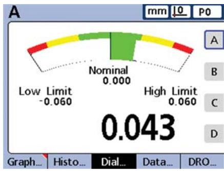 HEIDENHAIN ND 2100G - Weergave als staaf en meetklok - 2