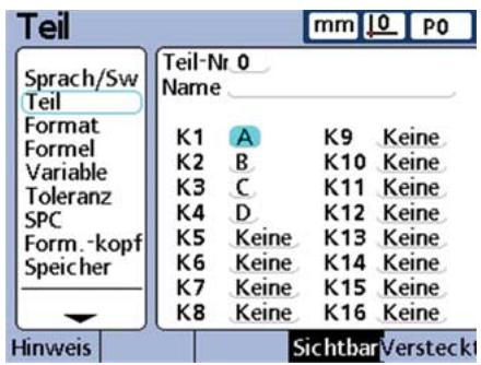 HEIDENHAIN ND 2100G - Bezeichnung für Teile und Merkmale eingeben - 2