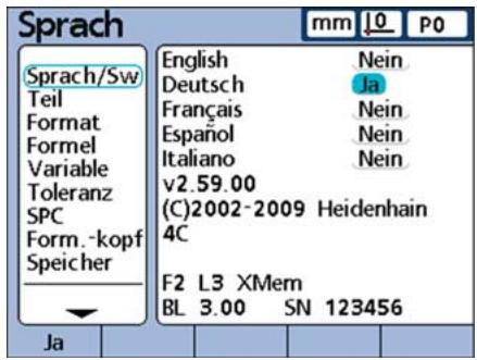 HEIDENHAIN ND 2100G - Menu Setup aufrufen - 2