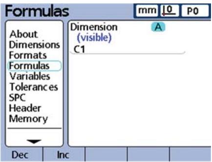 HEIDENHAIN ND 2100G - Criar fórmulas de dimensional - 1