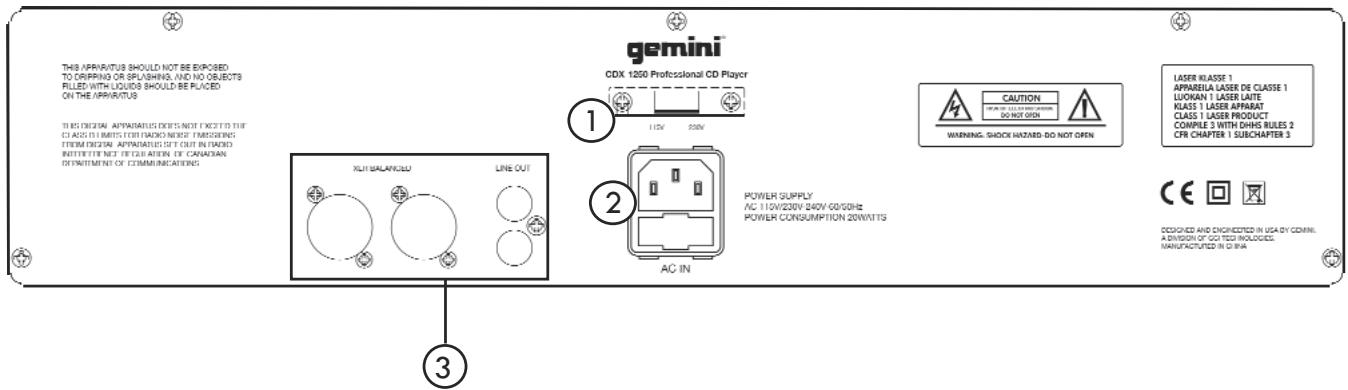 GEMINI CDX-1250 - GROUNDING OR POLARIZATION: - 4