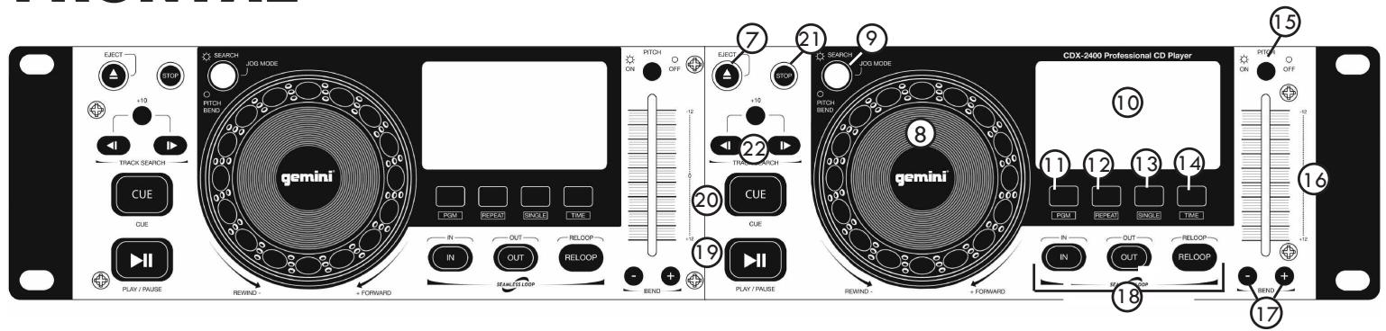 GEMINI CDX-2400 - POR FAVOR LEA ANTES DE UTILizar, INSTRUCCIONES IMPORTANTES DE SEGURIDAD - 11
