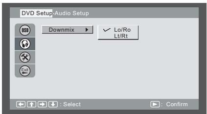 AIRIS LW264 - Réglage audio pour downmix - 1