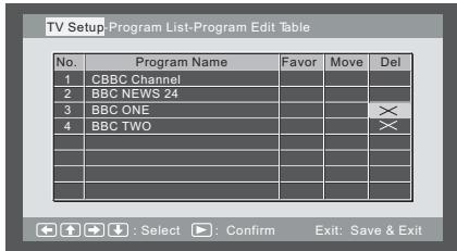 AIRIS LW264 - Effacer le programme - 1