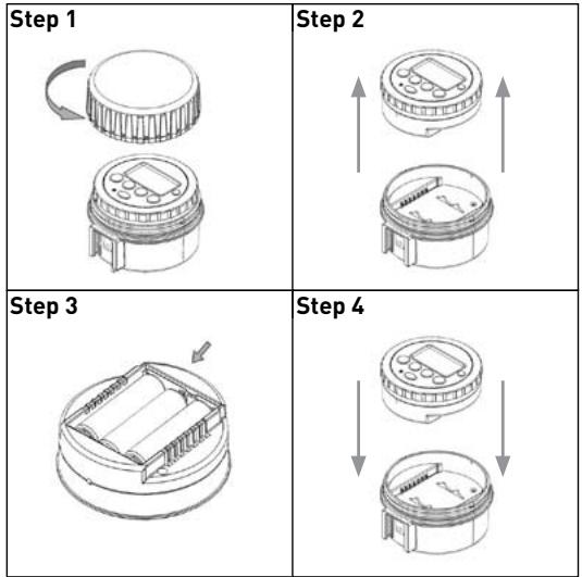 ORBIT IRRIGATION 57860 - INSTALL BATTERIES - 1