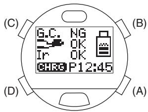 CITIZEN WATCH D71 - Affichage de la montre pendant la recharge - 1