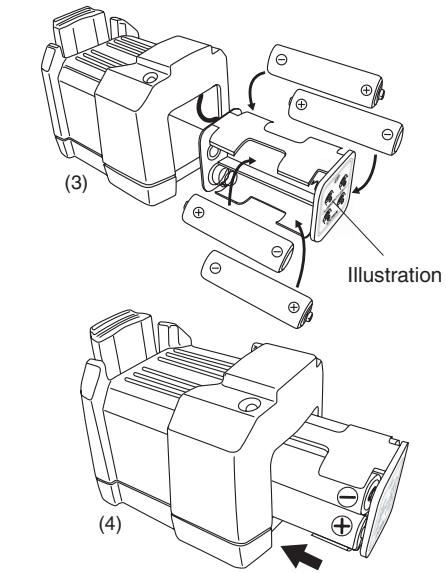 CITIZEN WATCH D71 - Installation des 4 piles alcalines de taille AA - 3