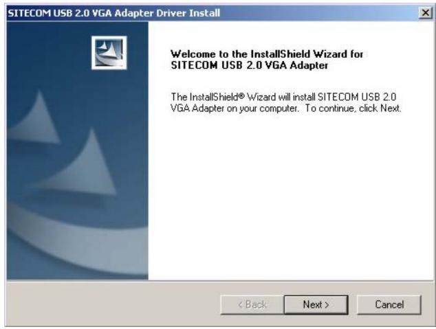 SITECOM CN-105 USB2.0 VGA-ADAPTER - Installation du logiciel pour Windows 2000 &amp; XP - 2