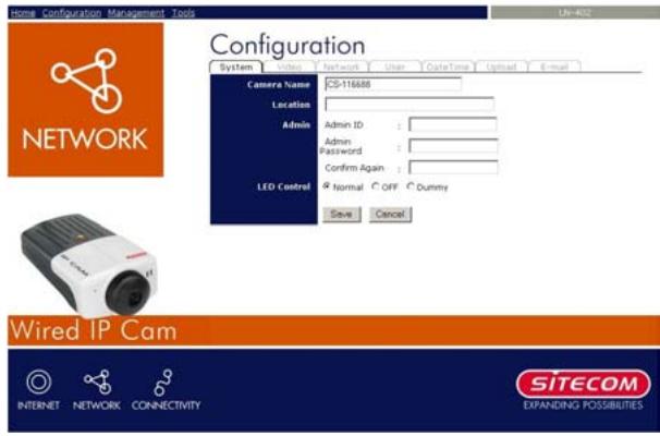 SITECOM LN-402 - Configuration – Système - 1