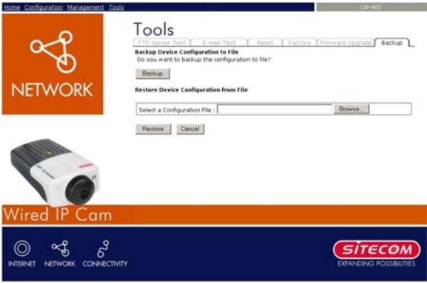 SITECOM LN-402 - Outils - Sauvegarde - 1