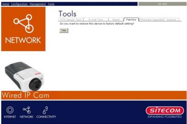 SITECOM LN-402 - Outils - Paramètres Usine - 1