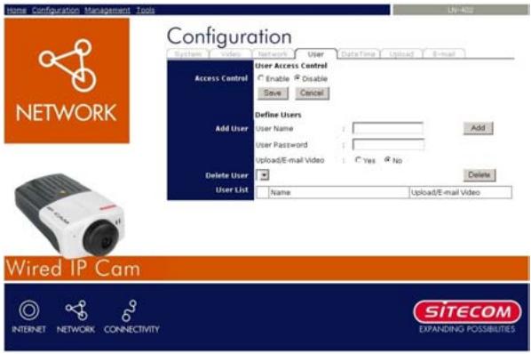 SITECOM LN-402 - Configuration – Utilisateur - 1