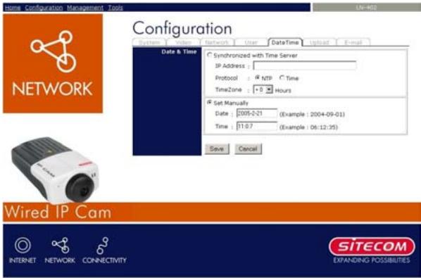 SITECOM LN-402 - Configuration – Réglages de la Date et de l'Heure - 1