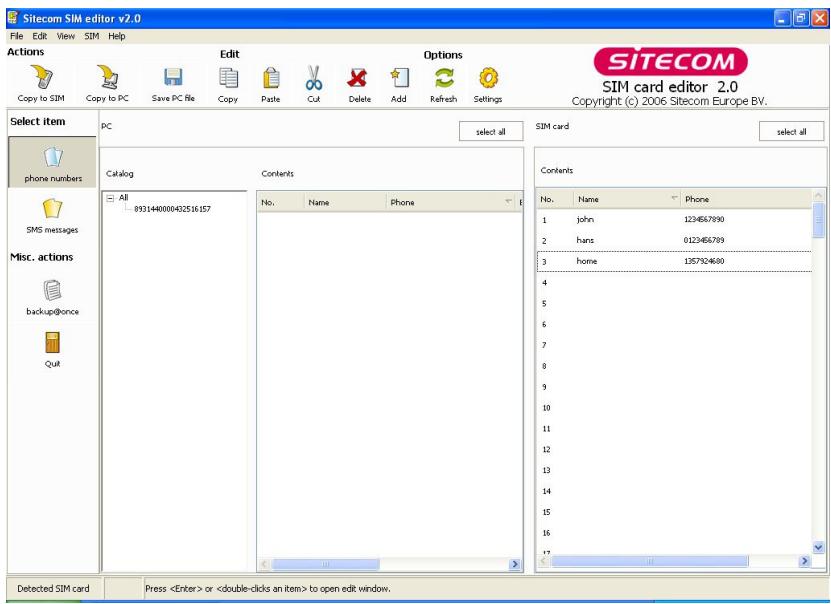 SITECOM MD-010 - Utilisation du logiciel SIM Editor Lecture d'une carte SIM - 3