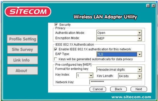 SITECOM WL-151 WIRELESS PCI ADAPTER MIMOXR - Authentication IEEE 802.1x - 1
