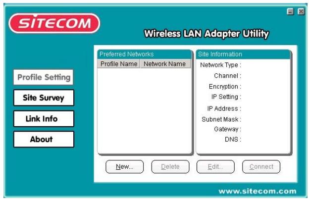 SITECOM WL-151 WIRELESS PCI ADAPTER MIMOXR - Réglages de Profil - 1