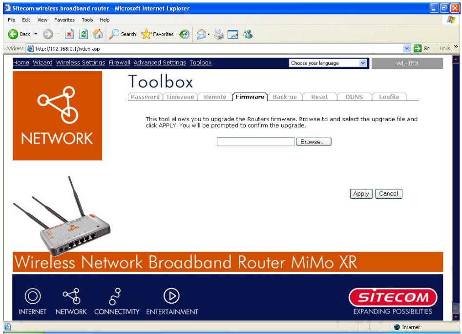 SITECOM WL-153 WIRELESS BROADBAND ROUTER FM - Mise à Jour du Propociel - 1
