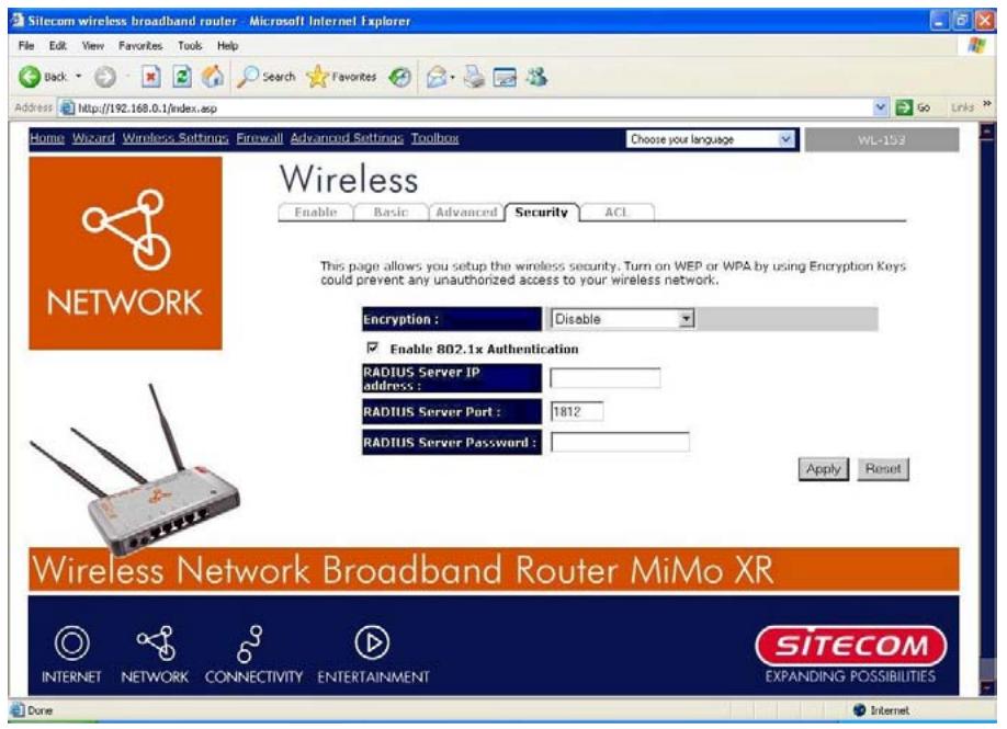 SITECOM WL-153 WIRELESS BROADBAND ROUTER FM - 802.1x tableau - 1