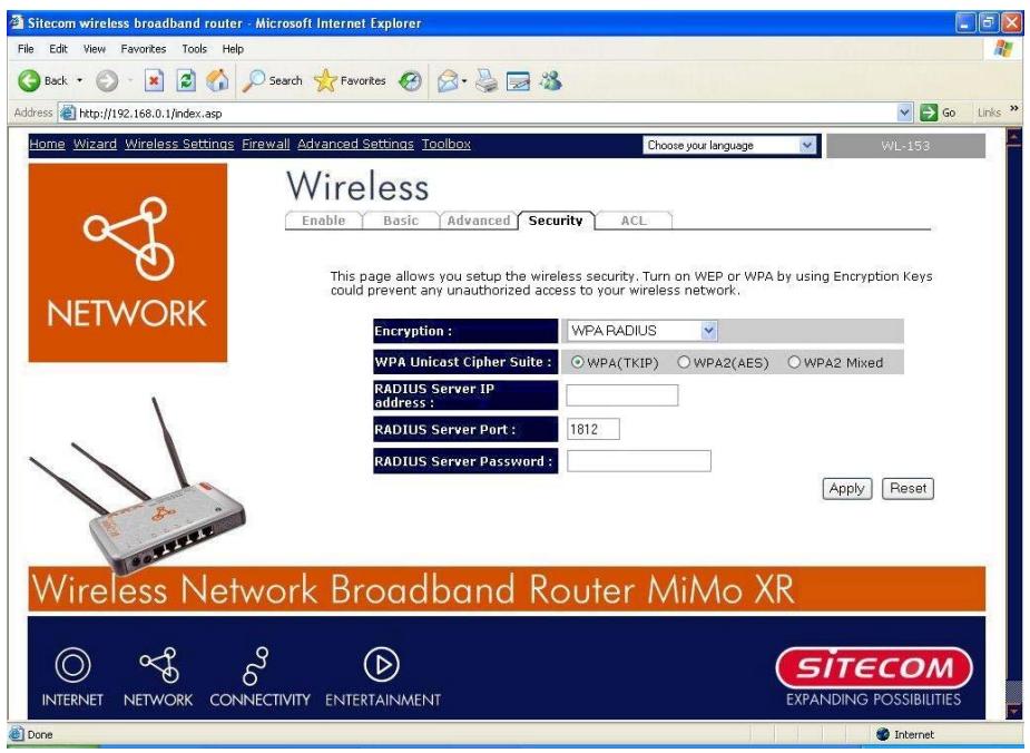 SITECOM WL-153 WIRELESS BROADBAND ROUTER FM - WPA Radius - 1