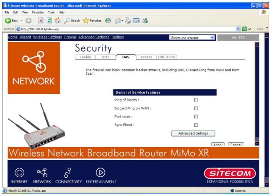 SITECOM WL-153 WIRELESS BROADBAND ROUTER FM - Attaque DoS - 1